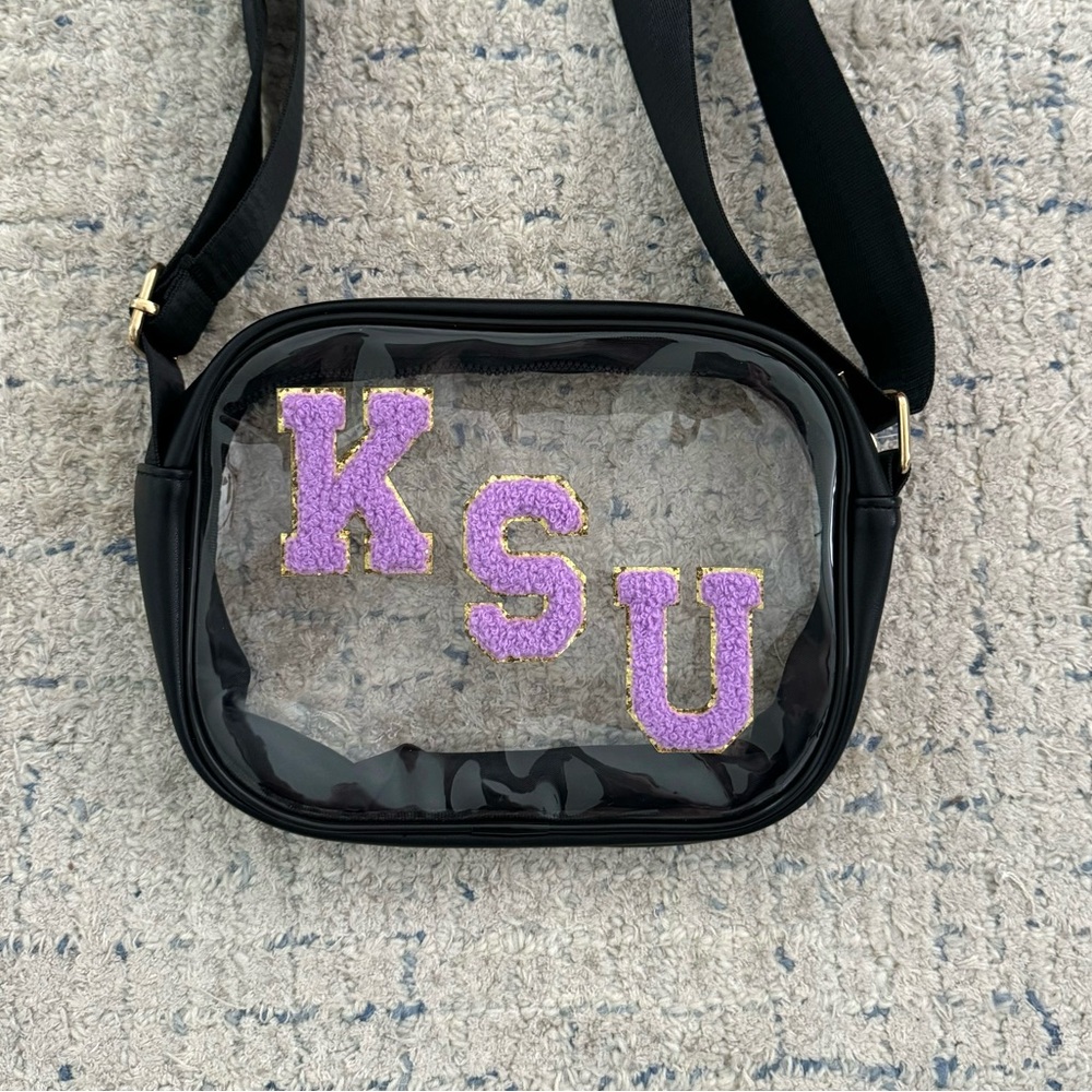Clear crossbody stadium bag